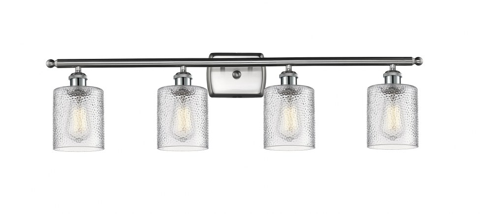 Used Innovations Lighting 516-4W-SN-G112 Cobbleskill – 4 Light Bath Vanity In