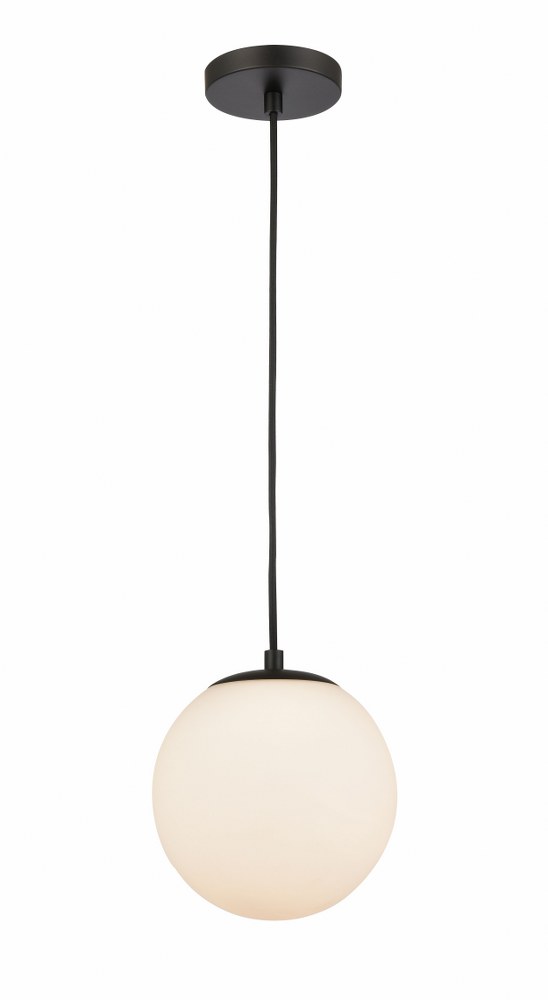 Innovations Lighting-608-BK-W-LED-Tolland - 1 Light Mini Pendant In Industrial Style-8.75 Inches Tall and 8 Inches Wide Matte Black Matte White Matte Black Finish