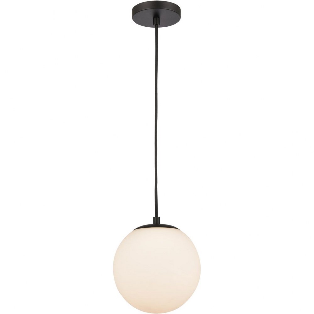 Innovations Lighting-608-BK-W-Tolland - 1 Light Mini Pendant In Industrial Style-8.75 Inches Tall and 8 Inches Wide Incandescent Matte White Glass Matte Black Finish