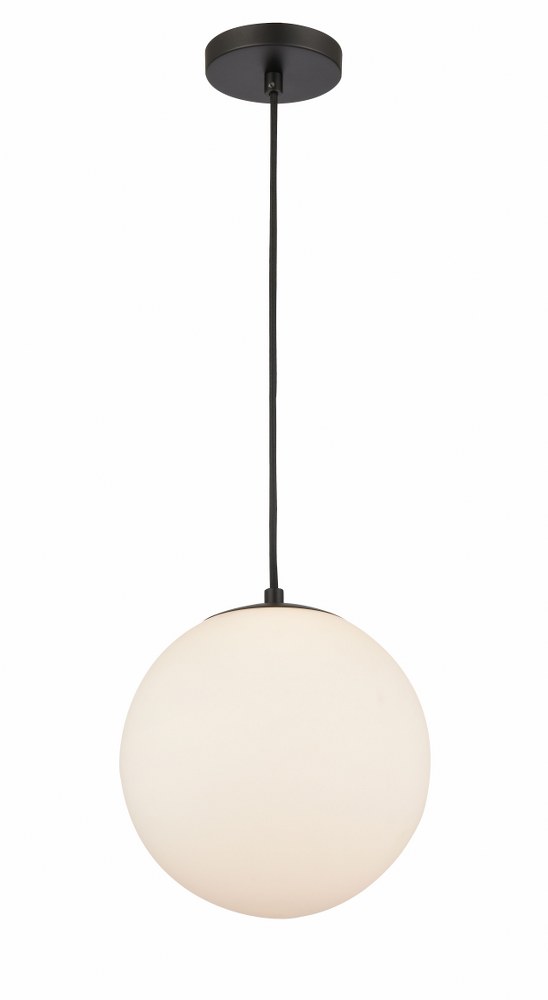 Innovations Lighting-610-BK-W-LED-Tolland - 1 Light Mini Pendant In Industrial Style-10.75 Inches Tall and 10 Inches Wide LED Matte White Glass Matte Black Finish