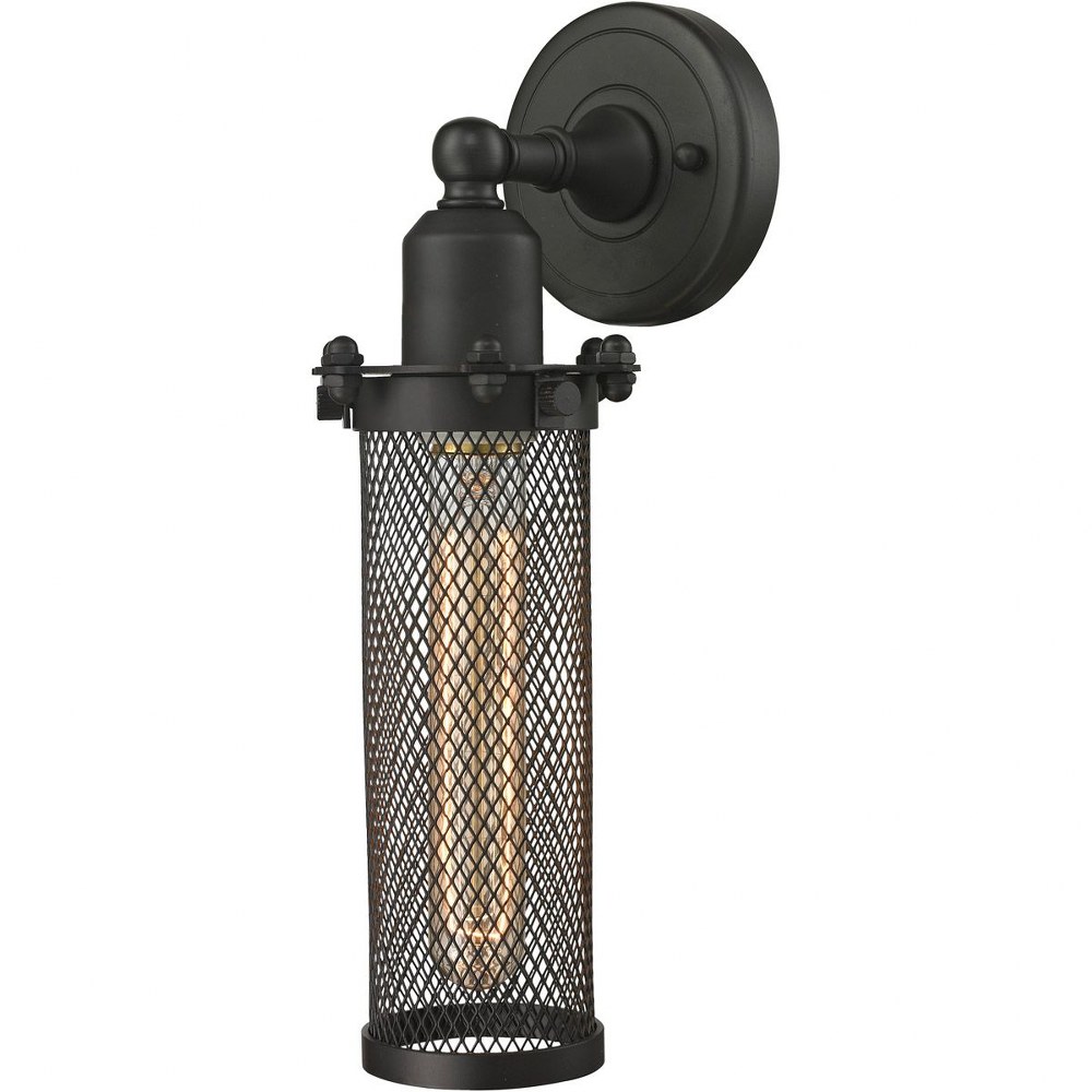 Innovations Lighting-900-1W-OB-CE216-OB-Quincy Hall-One Light T Wall Sconce-4 Inches Wide by 12 Inches High   Oiled Rubbed Bronze Finish