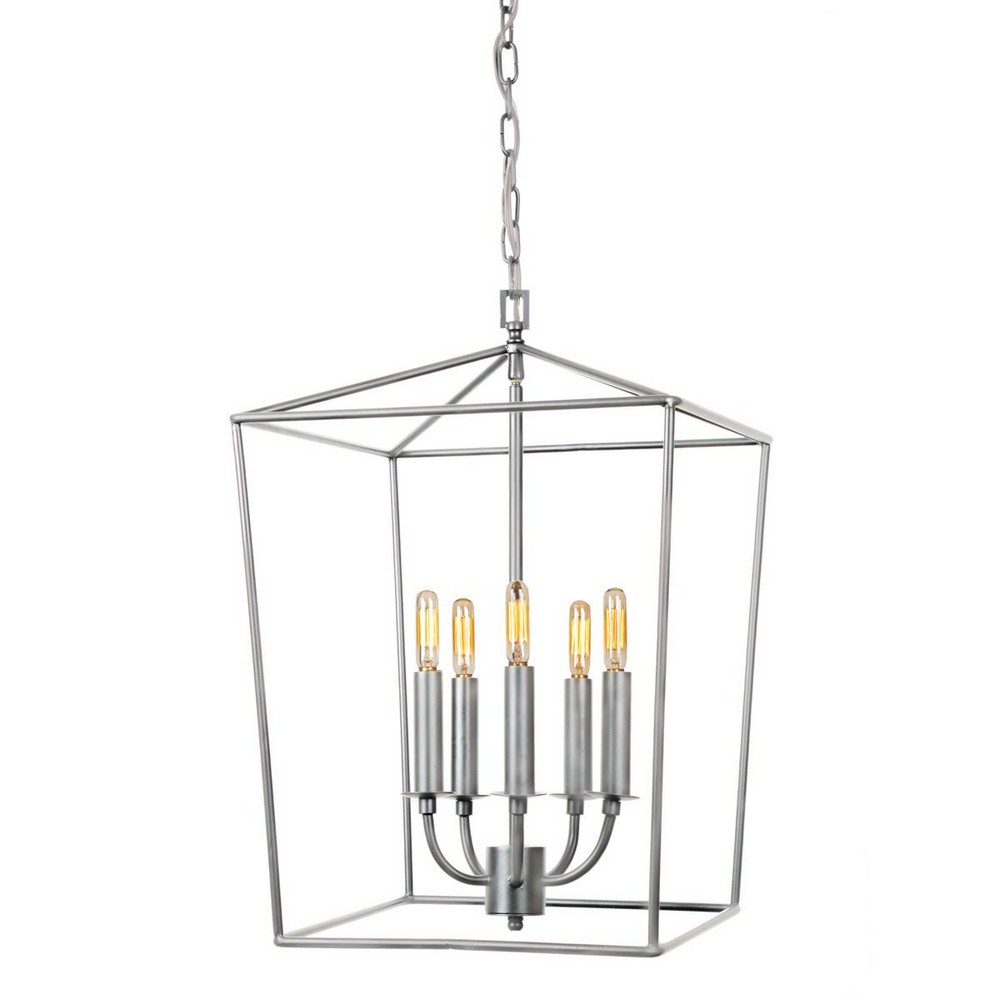 JVI Designs-1142-23-Austin - Five Light Large Open Hanging Lantern Polished Chrome  Polished Chrome Finish