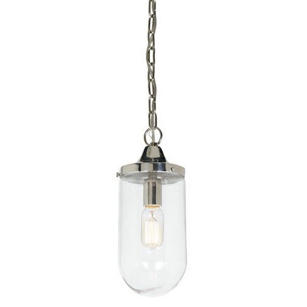 JVI Designs-1187-15-Boston - One Light Pendant Polished Nickel  Polished Nickel Finish with Clear Glass