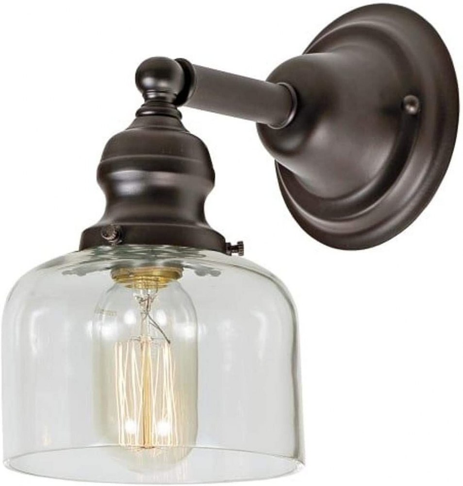 JVI Designs-1210-08 S4-Union Square - One Light Shyra Wall Sconce Oil Rubbed Bronze  Clear Glass