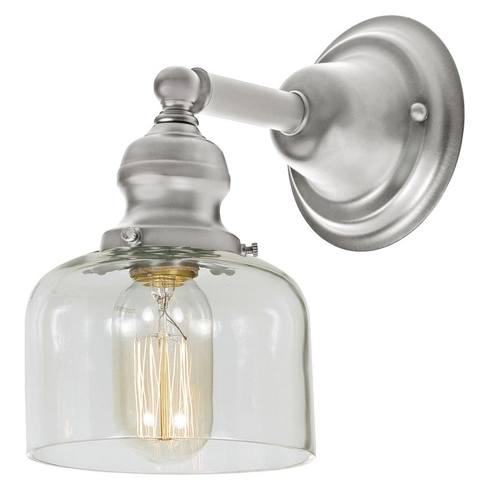 JVI Designs-1210-17 S4-Union Square - One Light Shyra Wall Sconce Pewter  Clear Glass