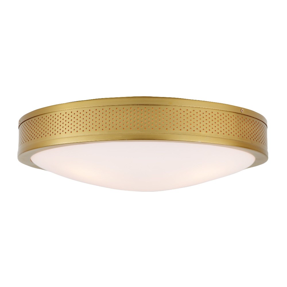 JVI Designs-1279-10-Surrey - 2 Light Flush Mount Satin Brass  Oil Rubbed Bronze Finish with Frosted Glass