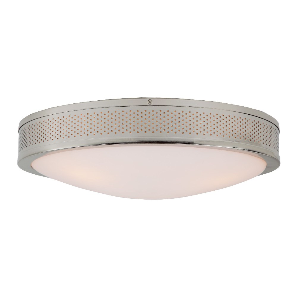 JVI Designs-1279-15-Surrey - 2 Light Flush Mount Polished Nickel  Oil Rubbed Bronze Finish with Frosted Glass