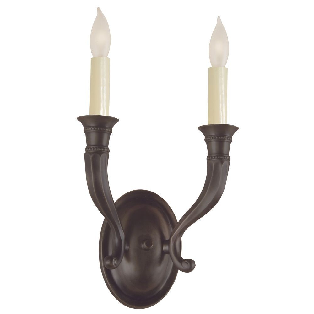 JVI Designs-230-08-Two Light Wall Sconce   Oil Rubbed Bronze Finish