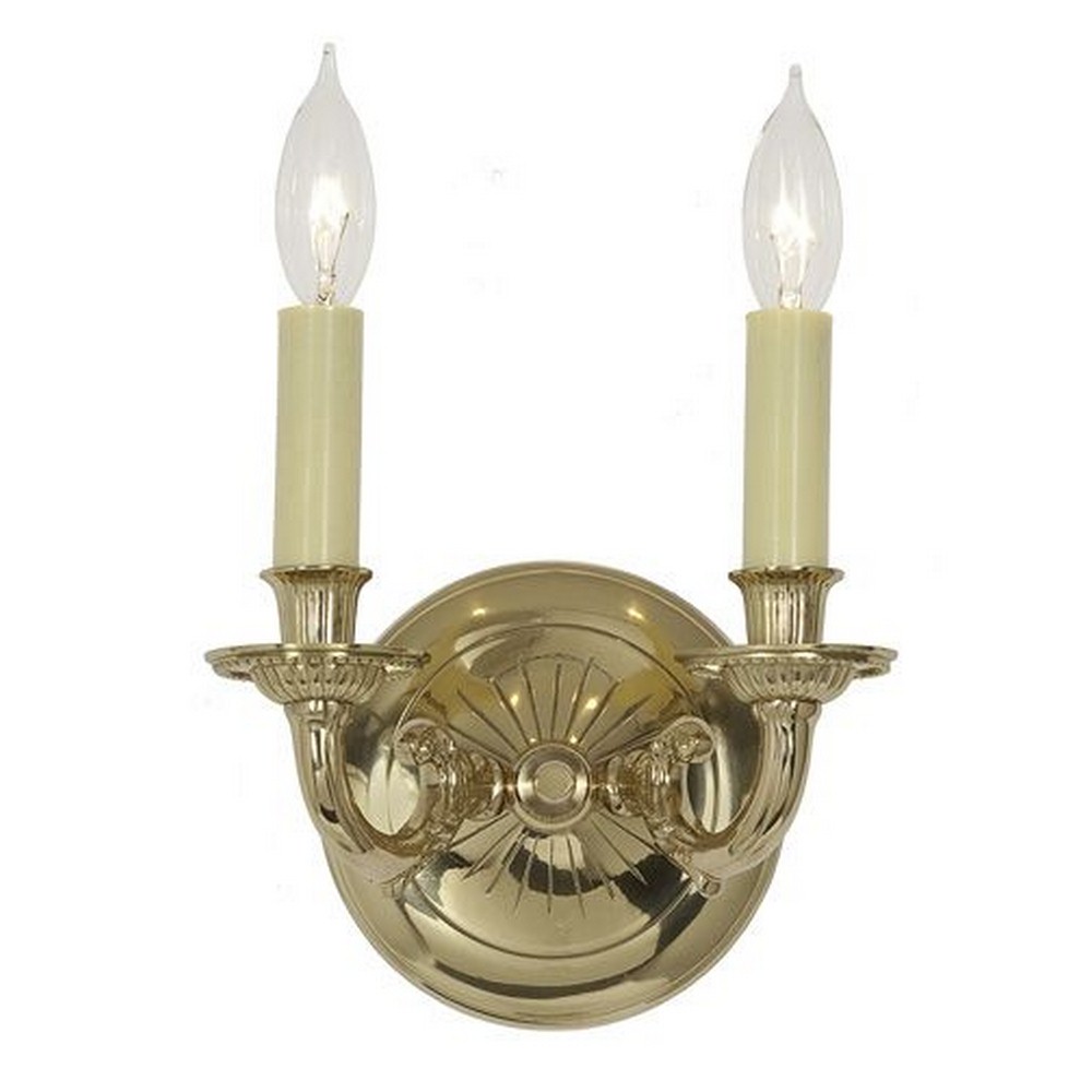 JVI Designs-248-01-Ray - Two Light Wall Sconce   Polished Brass Finish