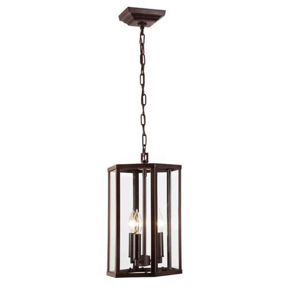 JVI Designs-3058-08-George - Three Light Pendant Oil Rubbed Bronze  Polished Nickel Finish