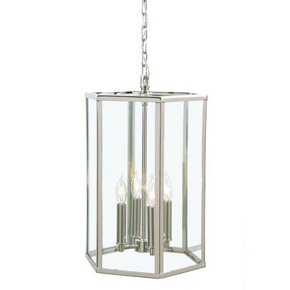 JVI Designs-3059-15-George - Four Light Pendant Polished Nickel  Polished Nickel Finish