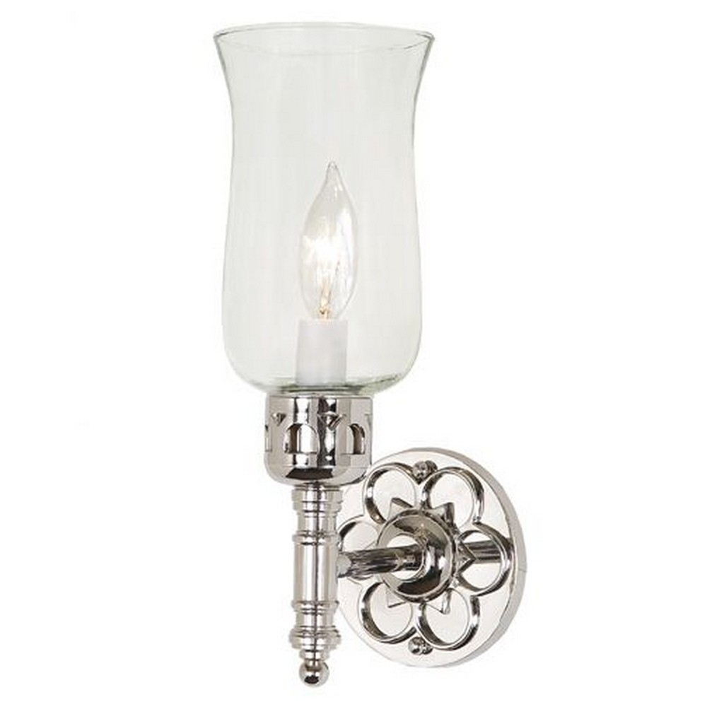 JVI Designs-325-17-One Light Wall Sconce   Pewter Finish with Clear Glass