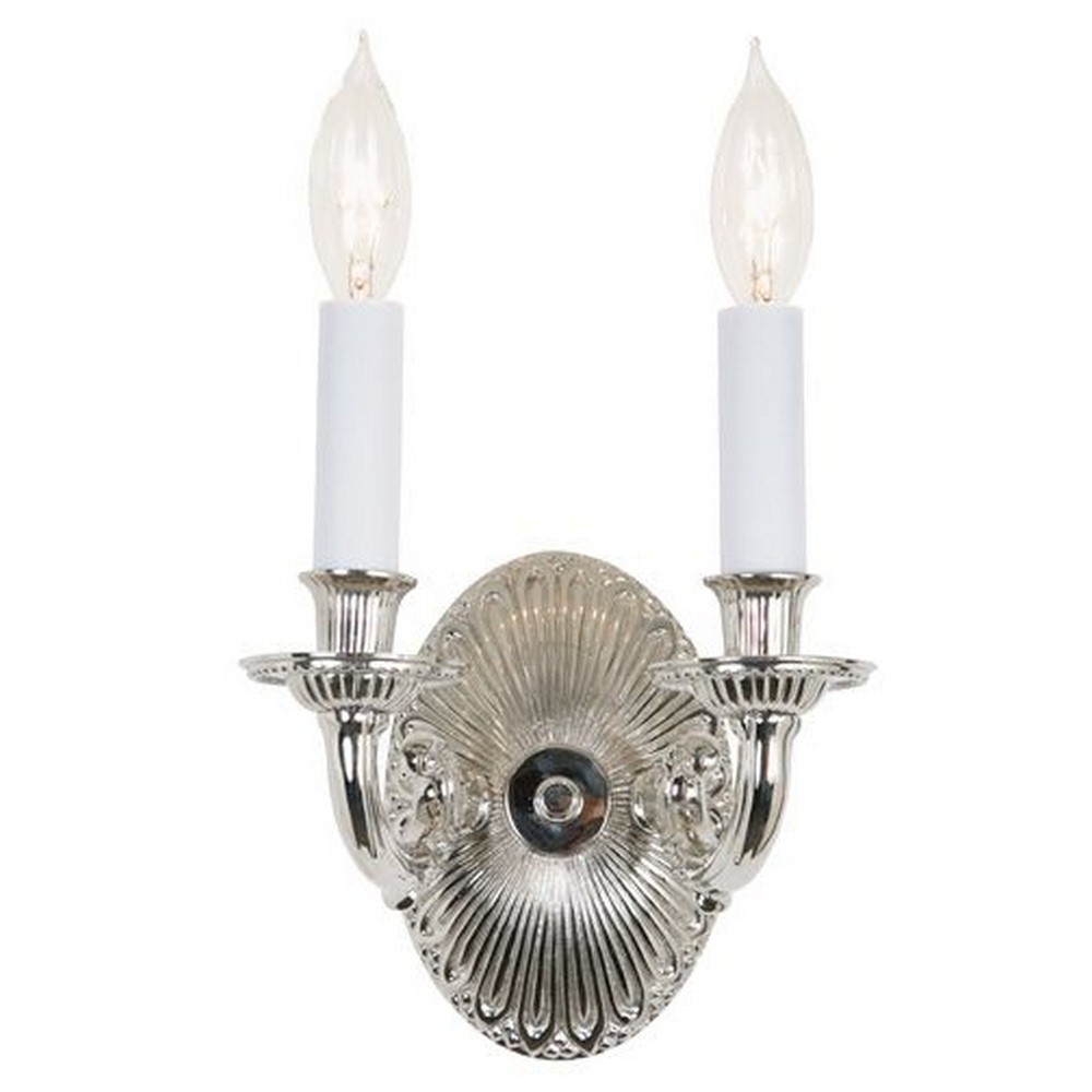 JVI Designs-332-17-Two Light Wall Sconce   Pewter Finish with Clear Glass