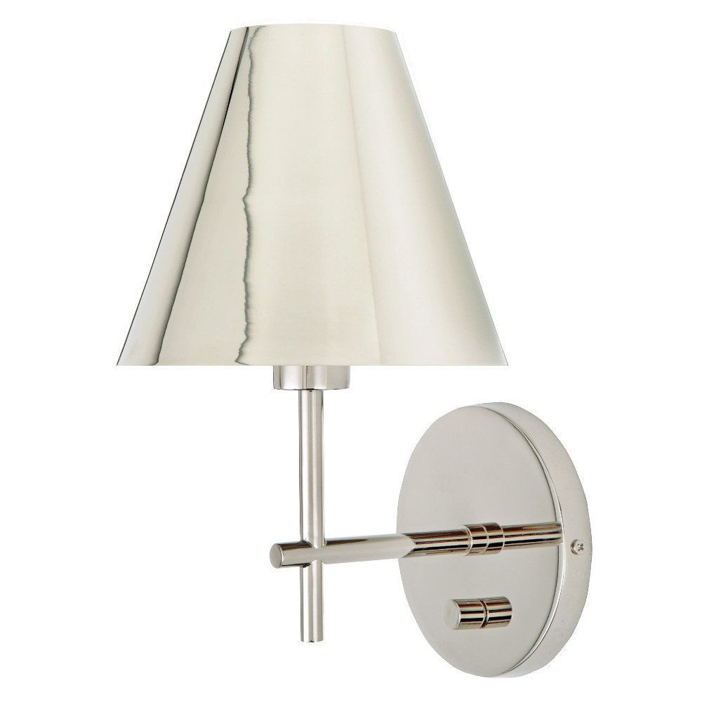 JVI Designs-437-15-Somerset - 1 Light Wall Sconce Polished Nickel  Oil Rubbed Bronze Finish with Cone Metal Shade