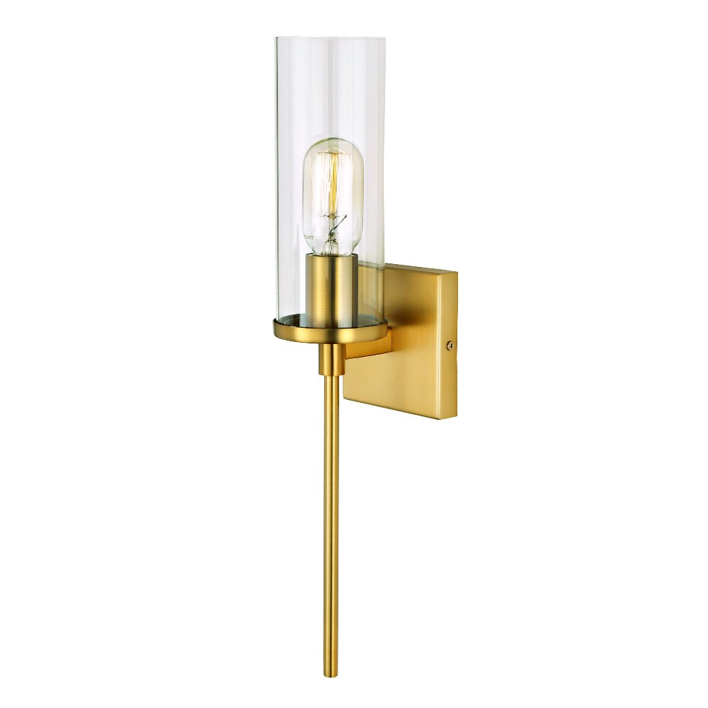 JVI Designs-537-08-Kent - 4.37 Inch 1 Light Wall Sconce Oil Rubbed Bronze  Oil Rubbed Bronze Finish with Clear Cylindrical Glass