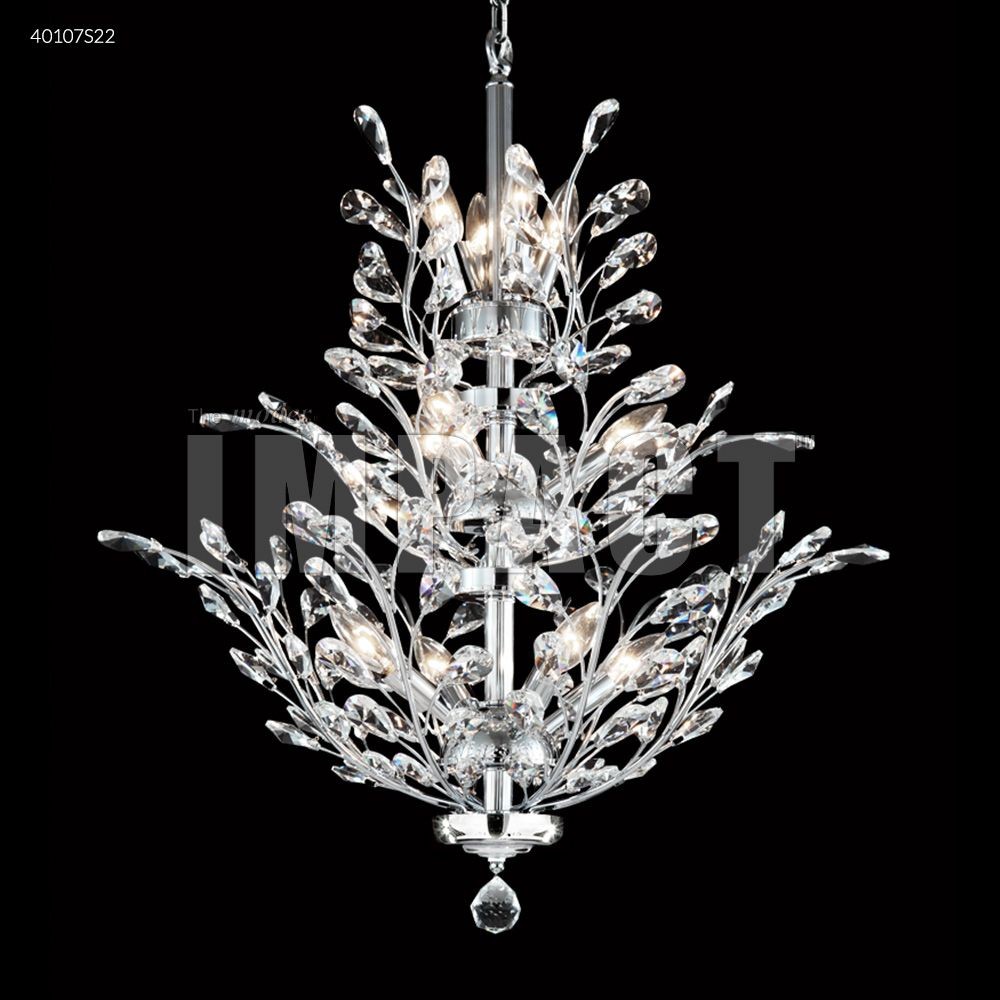 James Moder Lighting-40107S22-Regalia - Eleven Light Chandelier Imperial Silver Silver Finish with Imperial Clear Crystal