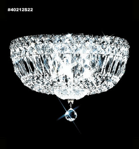James Moder Lighting-40212S22-Three Light Flush Mount Imperial Silver Silver Finish with Spectra Swarovski Clear Crystal