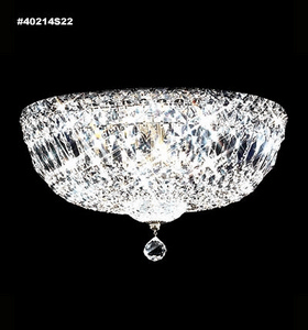 James Moder Lighting-40214S22-Six Light Flush Mount Imperial Silver Silver Finish with Spectra Swarovski Clear Crystal