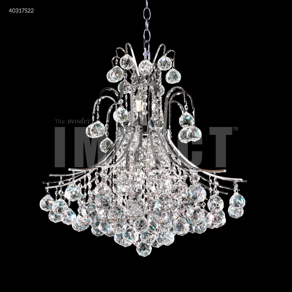 James Moder Lighting-40317S22-Cascade - Eleven Light Chandelier Imperial Silver Silver Finish with Imperial Clear Crystal
