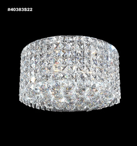 James Moder Lighting-40383S22-Impact Rondelle - Three Light Flush Mount Silver  Clear Imperial Crystal