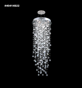 James Moder Lighting-40414S22-Impact Crystal Rain - Eight Light Chandelier   Impact Crystal Rain - Eight Light Chandelier