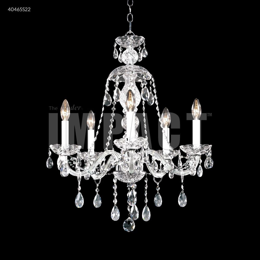 James Moder Lighting-40465S22-Place Ice - Five Light Chandelier Imperial Silver Silver Finish with Imperial Clear Crystal