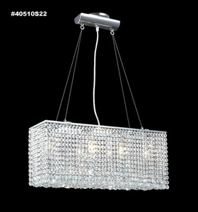 James Moder Lighting-40510S22-Contemporary - 10 Inch Six Light Chandelier Imperial Silver Clear Imperial Crystal