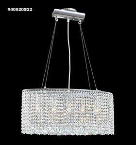 James Moder Lighting-40520S22-Contemporary - 10 Inch Five Light Chandelier Imperial Silver Clear Imperial Crystal