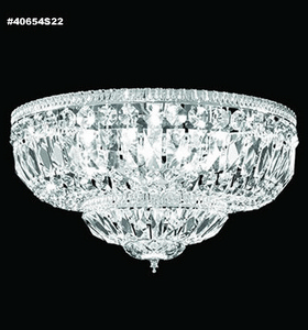 James Moder Lighting-40654S22-Impact - Eight Light Flush Mount Silver  Clear Imperial Crystal