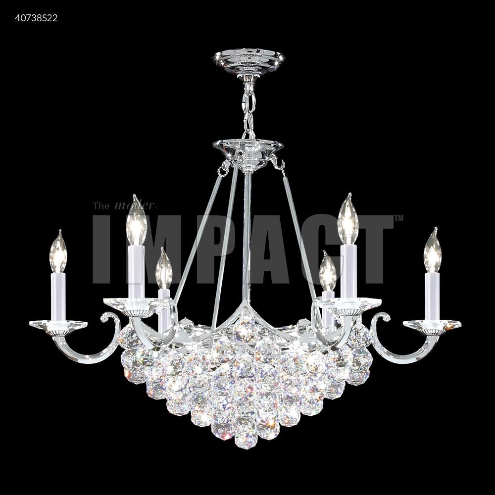 James Moder Lighting-40738S22-Cascade - Twelve Light Chandelier   Silver Finish with Imperial Clear Crystal