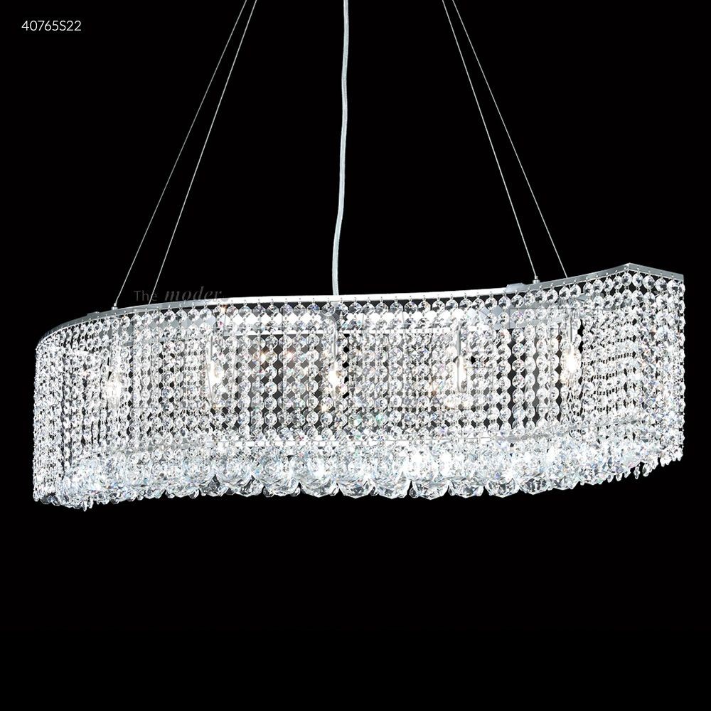 James Moder Lighting-40765S22-Contemporary - Five Light Wave Chandelier Imperial Silver Silver Finish with Imperial Clear Crystal