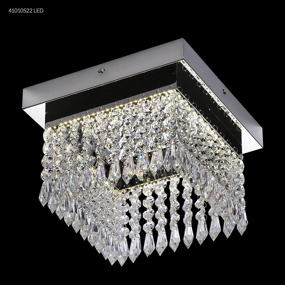 James Moder Lighting-41010S22LED-Galaxy - 10 Inch 18W LED Crystal Chandelier Imperial Silver Clear Swarovski Crystal