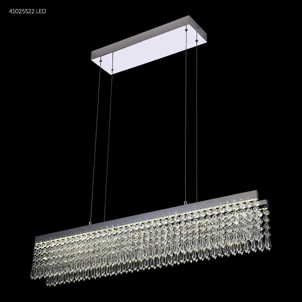 James Moder Lighting-41025S22LED-Galaxy - 31 Inch 30W LED Crystal Chandelier Silver  Imperial Clear Crystal