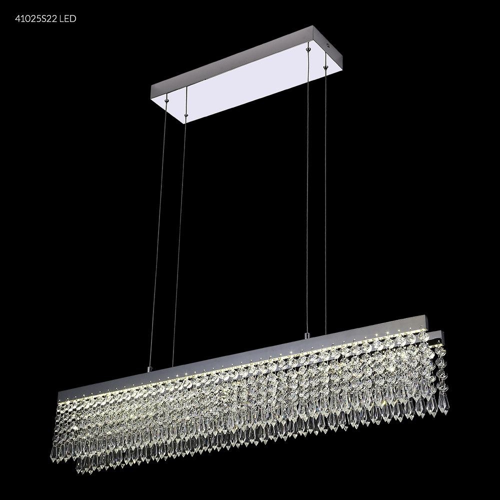 James Moder Lighting-41025S22LED-Galaxy - 31 Inch 30W LED Crystal Chandelier Imperial Silver Clear Swarovski Crystal