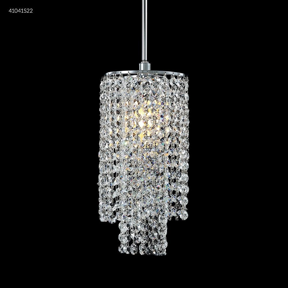 James Moder Lighting-41041S22-Contemporary - One Light Crystal Chandelier Imperial Silver Clear Swarovski Crystal