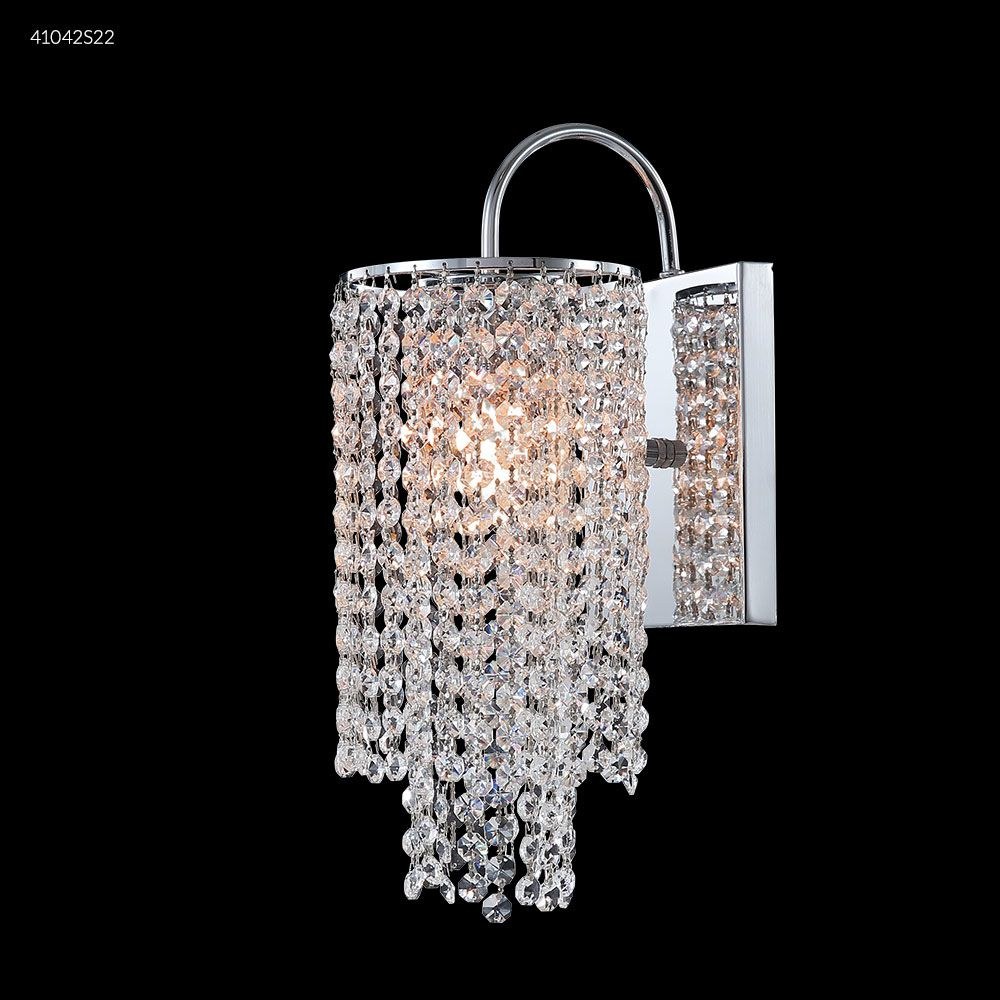 James Moder Lighting-41042S22-Contemporary - One Light Crystal Wall Sconce Silver Imperial Clear Swarovski Crystal
