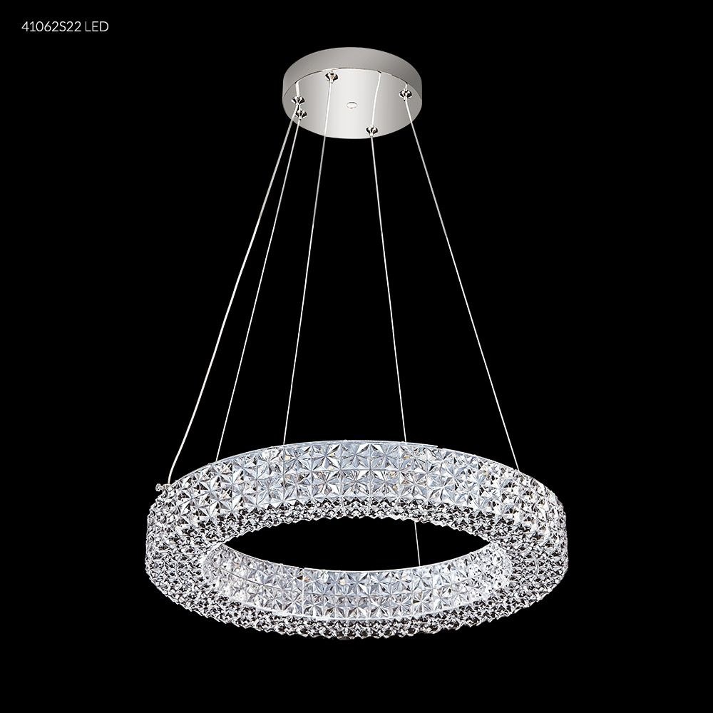 James Moder Lighting-41062S22LED-Acrylic - 16 Inch 24W 1 LED Crystal Chandelier Imperial Acrylic Crystal