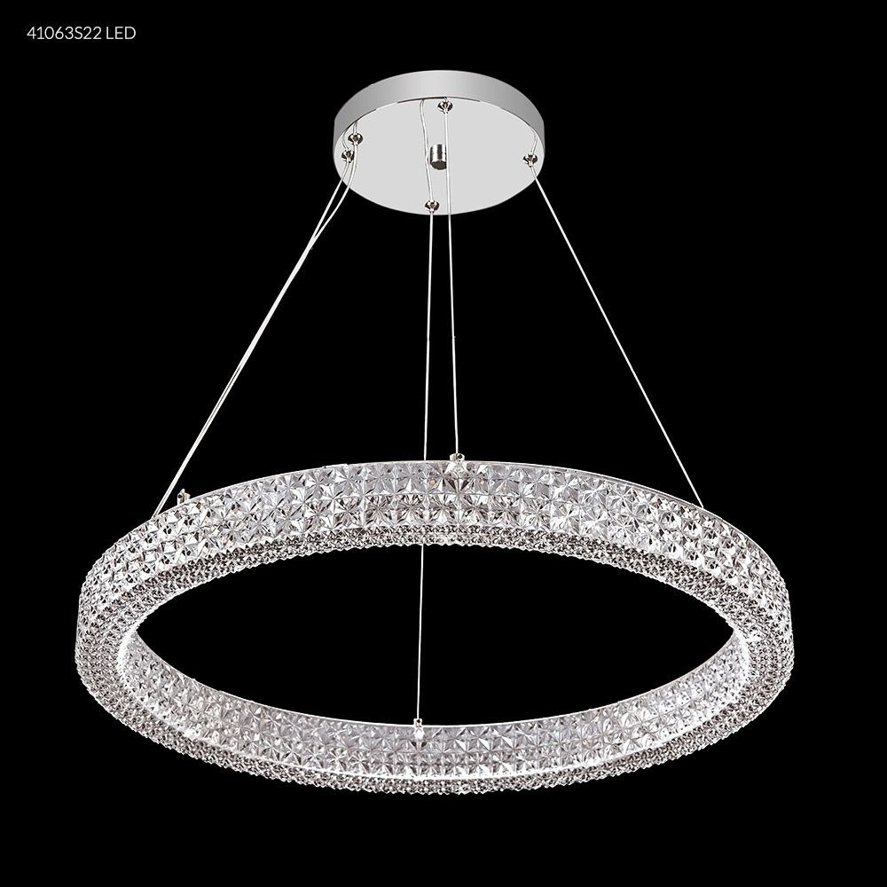 James Moder Lighting-41063S22LED-Acrylic - 24 Inch 40W 1 LED Crystal Chandelier Silver  Imperial Acrylic Crystal