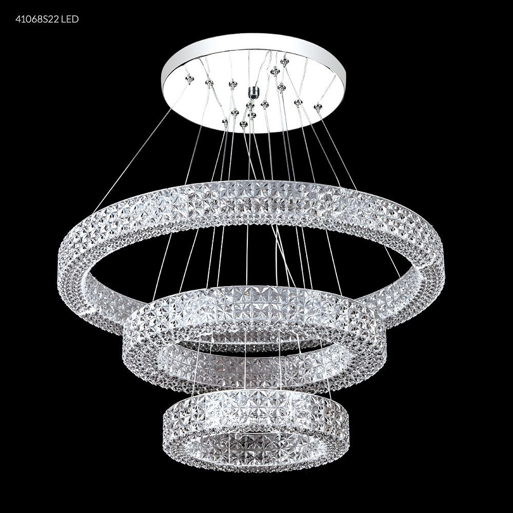James Moder Lighting-41068S22LED-Acrylic - 24 Inch 76W 1 LED Crystal Chandelier Silver  Imperial Acrylic Crystal