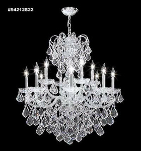 James Moder Lighting-94212S22-Vienna - Twelve Light Chandelier Silver  Clear Imperial Crystal