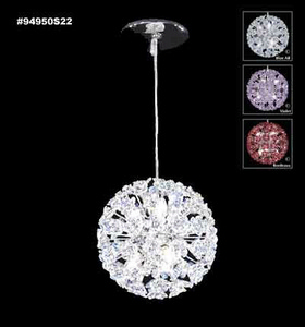James Moder Lighting-94950S22-Tekno Mini Sun Sphere - Six Light Pendant Clear Imperial Topaz Imperial Crystal