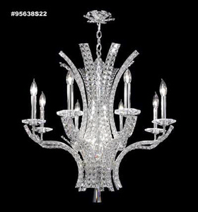 James Moder Lighting-95638S22-Eclipse - Eight Light Chandelier Imperial Silver Clear Imperial Crystal