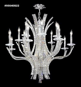James Moder Lighting-95640S22-Eclipse - Sixteen Light Chandelier Silver  Clear Imperial Crystal