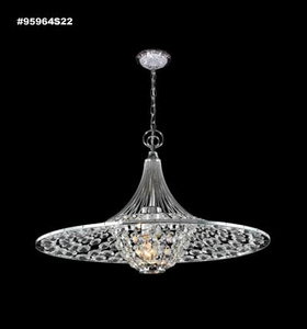James Moder Lighting-95964S22-Excelsior - One Light Chandelier Silver  Clear Imperial Crystal