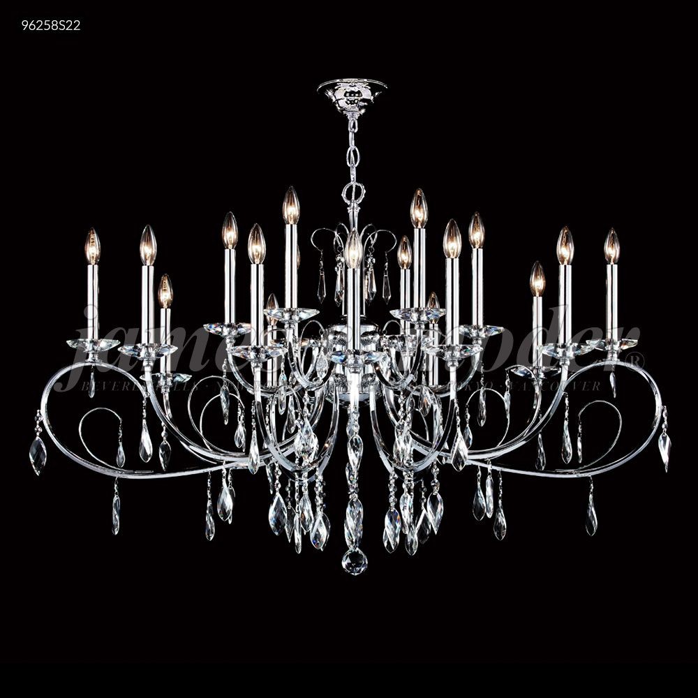 James Moder Lighting-96258S22-Eighteen Light Chandelier Imperial Silver Silver Finish with Imperial Clear Crystal