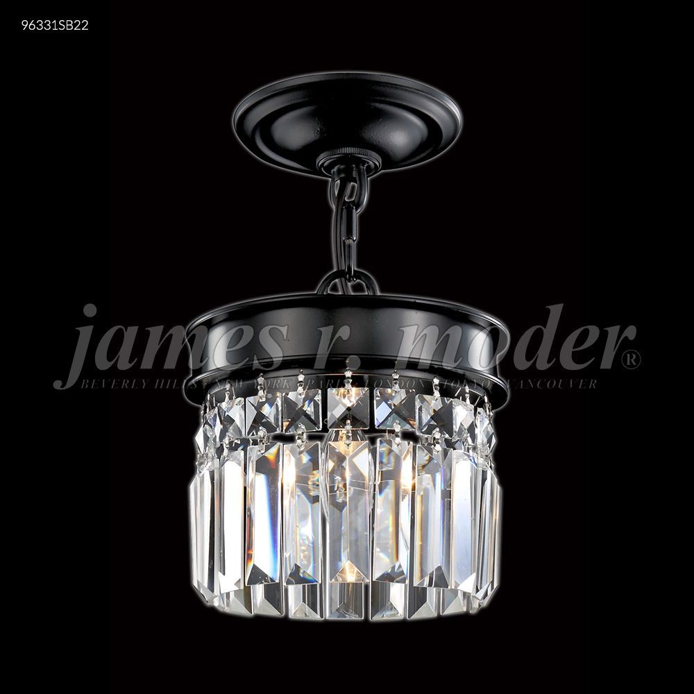 James Moder Lighting-96331S22-Europa - One Light Pendant   Silver Finish with Imperial Clear Crystal