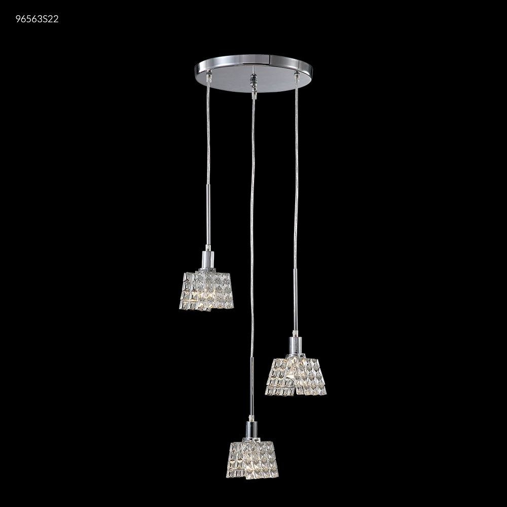 James Moder Lighting-96563S22-Butterfly - Three Light Crystal Chandelier Silver  Imperial Clear Crystal