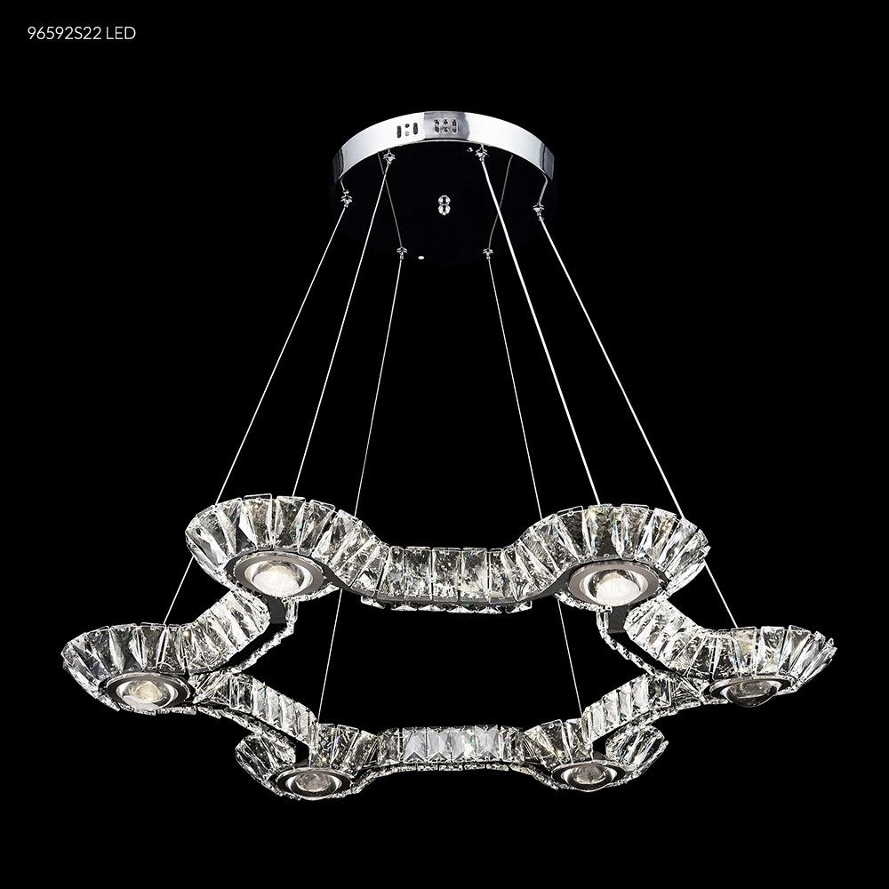 James Moder Lighting-96592S22LED-Galaxy - 30 Inch 48W 1 LED Crystal Chandelier Silver  Imperial Clear Crystal