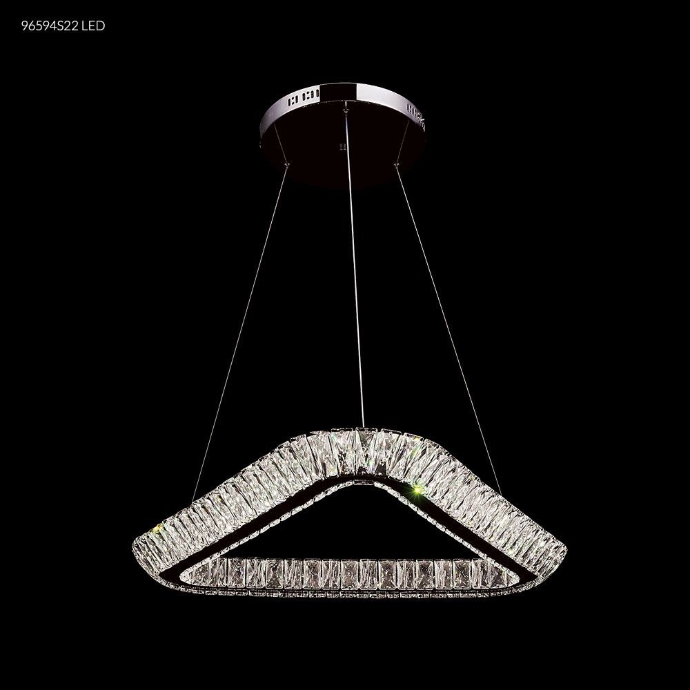 James Moder Lighting-96594S22LED-Galaxy - 24 Inch 21W 1 LED Crystal Chandelier Silver  Imperial Clear Crystal