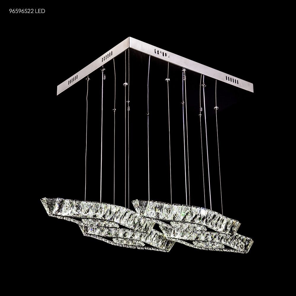James Moder Lighting-96596S22LED-Galaxy - 31 Inch 32W 1 LED Crystal Chandelier Silver  Imperial Clear Crystal